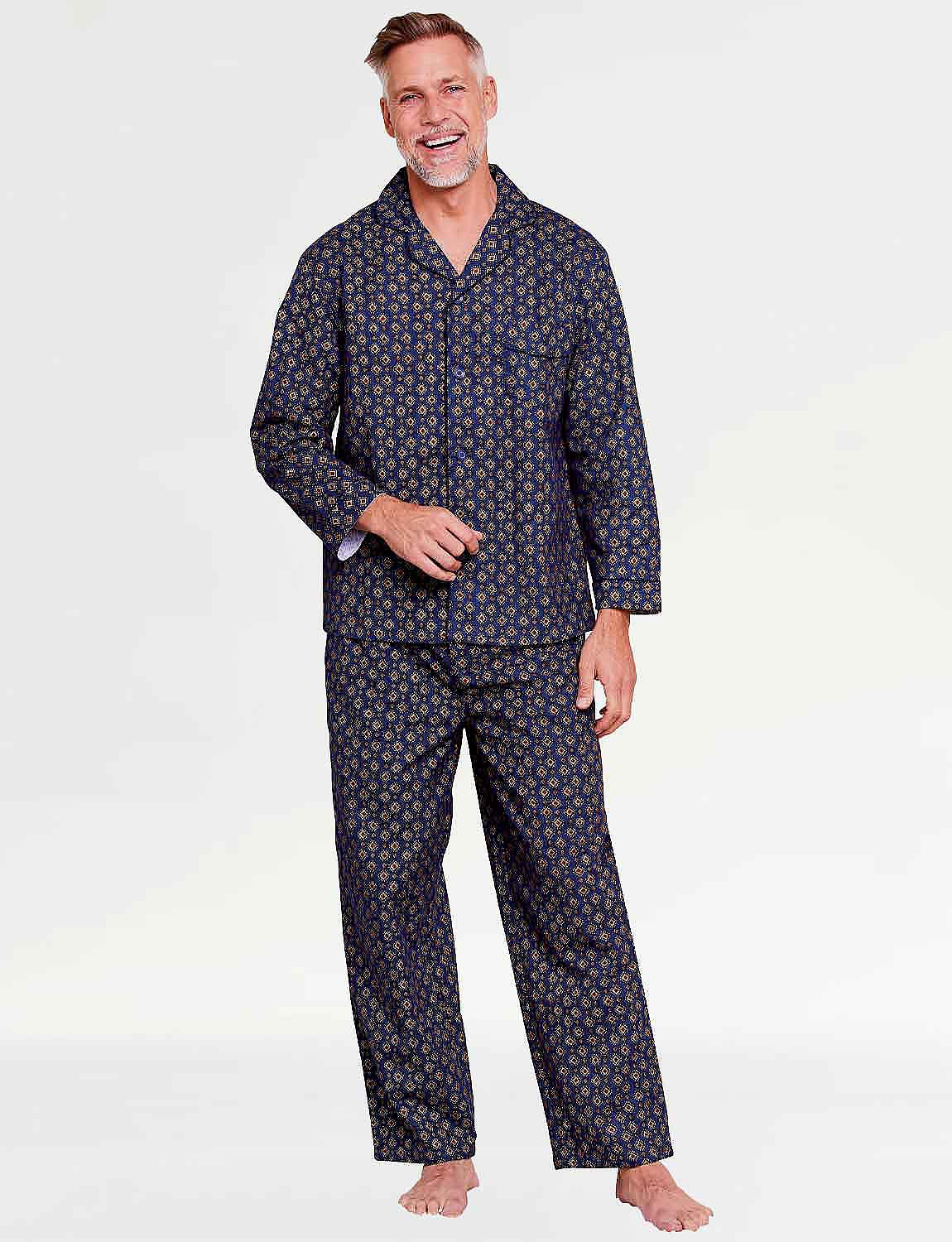 Champion Brushed Cotton Diamond Pyjamas NAVY