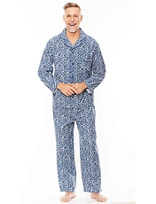 Champion Brushed Cotton Paisley Pyjamas Blue