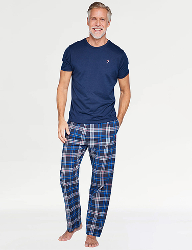 Farah Crew Neck T Shirt Woven Pant Lounge Set