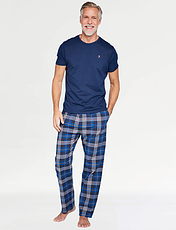 Farah Crew Neck T Shirt Woven Pant Lounge Set Black