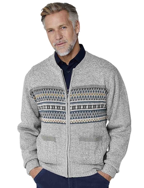Tootal Horizontal Jacquard Zipper Blue