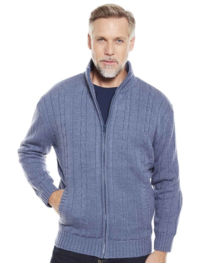 mens navy zip up cardigan