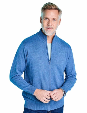 mens navy zip up cardigan