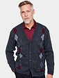 Tootal Argyle Cardigan Airforce