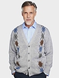 Tootal Argyle Cardigan Airforce