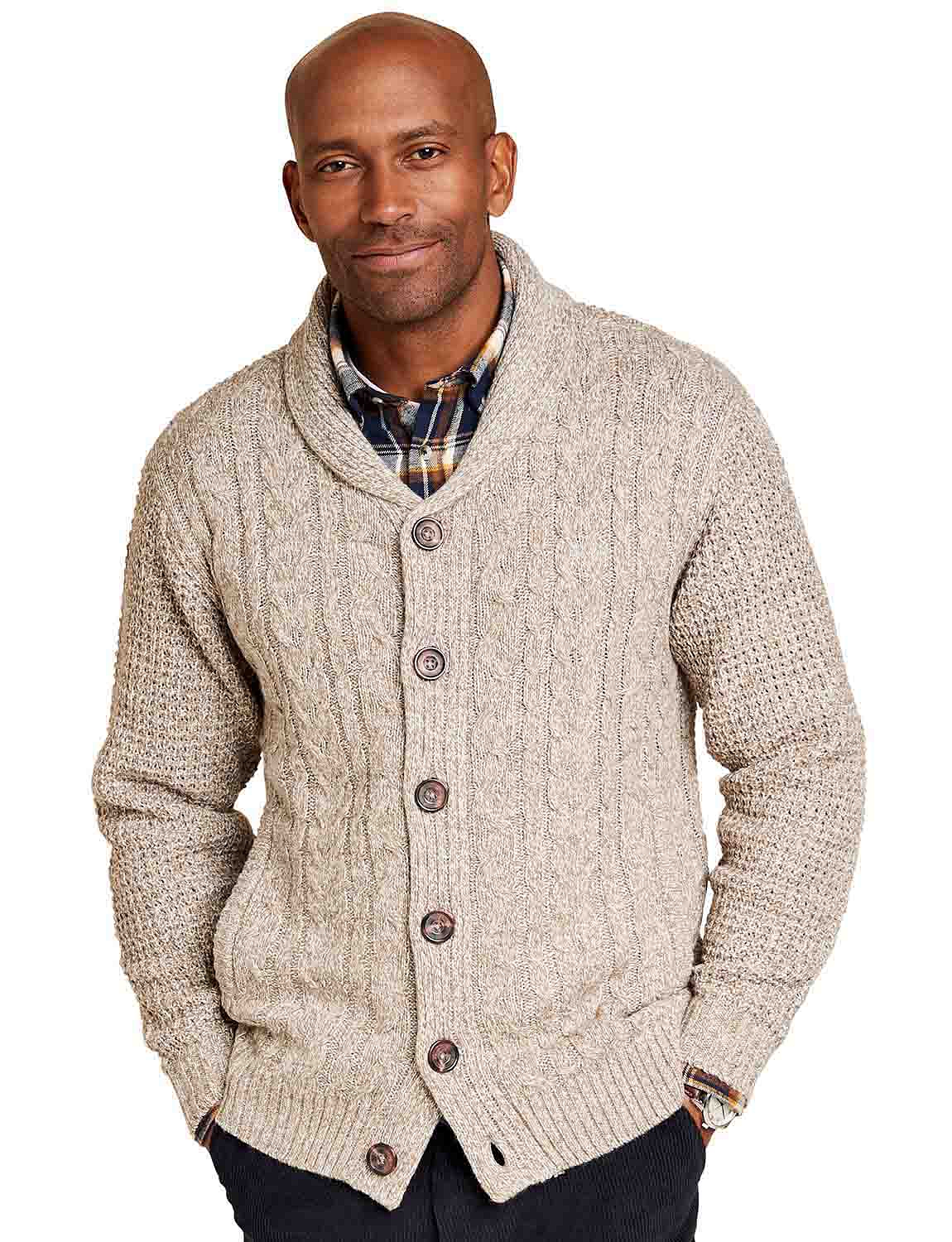 Tootal Cable Shawl Collar Cardigan | Chums