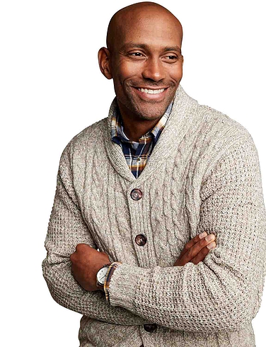 Tootal Cable Shawl Collar Cardigan