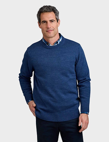 Pegasus Wool Blend Crew Neck Sweater