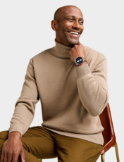 Pegasus Fleece Lined Roll Neck Camel
