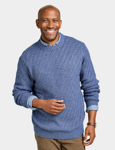 Pegasus Textured Crew Neck Jumper