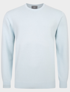Peter Gribby Crew Neck Fully Fashioned Sweater Blue
