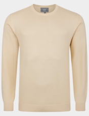 Peter Gribby Crew Neck Fully Fashioned Sweater Blue