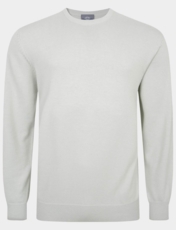 Peter Gribby Crew Neck Fully Fashioned Sweater Blue