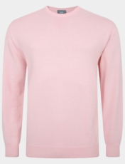 Peter Gribby Crew Neck Fully Fashioned Sweater Blue
