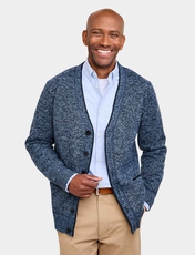 Pegasus Fleece Lined Cardigan Navy