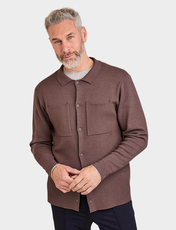 Pegasus Collared Button Cardigan Mocha