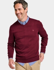 Crew Clothing Organic Cotton V Neck Jumper Navy