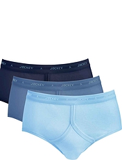 Pack of 3 Y Front Jockey Briefs Blue