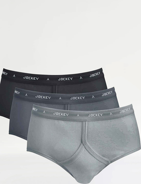 Pack of 3 Y Front Jockey Briefs Blue