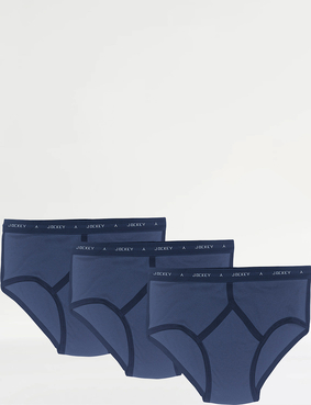 Pack of 3 Y Front Jockey Briefs Blue