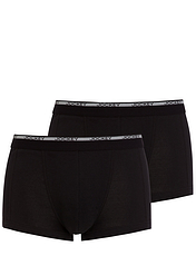 Jockey Cotton Short Trunk 2 Pack Black