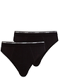 Jockey Cotton Slip Brief 2 Pack Black