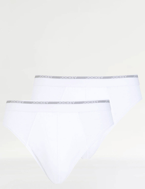 Jockey Cotton Slip Brief 2 Pack Black
