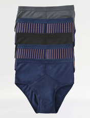 Pack of 5 Mixed Classic Brief BLUE