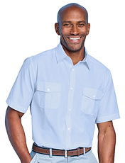 Pegasus Short Sleeve Pilot Shirt Blue