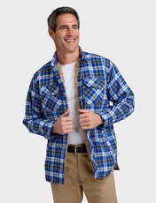 Champion Sherpa Lined Woven Shirt Knitted Lining BLUE