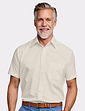 Double Two Short Sleeve Easy Care Shirt White