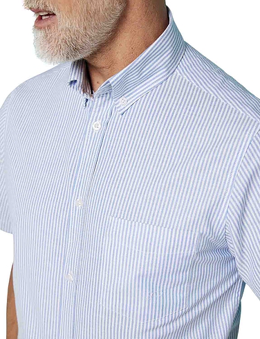 Pegasus Short Sleeve Oxford Stripe Shirt | Chums