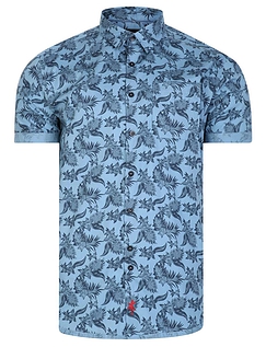 Lizard King Short Sleeve Allover Print Woven Shirt
