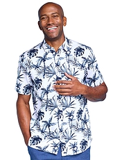 Pegasus Short Sleeve Hawaiian Shirt Navy