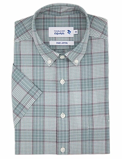 Double Two Mint Check Short Sleeve Shirt Mint