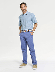 Pegasus Linen Look Shirt Blue