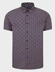 Lizard King Short Sleeve Morris Print Shirt Navy