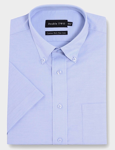 Double Two Non Iron Short Sleeve Oxford Shirt