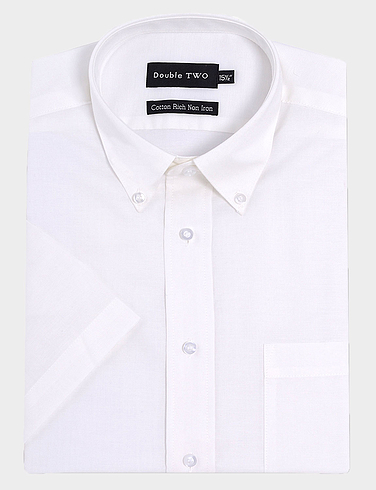 Double Two Non Iron Short Sleeve Oxford Shirt