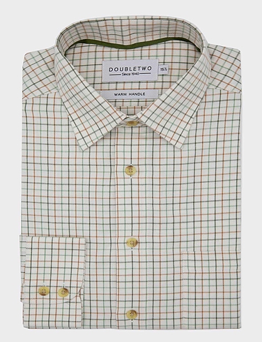 Tattersall Double Two Brushed Check Shirt 