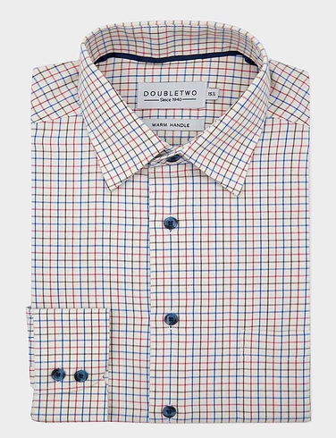 Double Two Brushed Check Shirt Tattersall