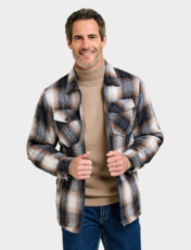 Pegasus Sherpa Lined Zip Overshirt Green