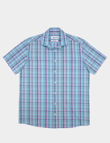 Double Two Short Sleeve Check Shirt