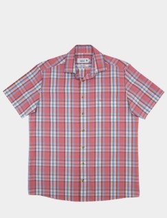 Double Two Short Sleeve Check Shirt Red