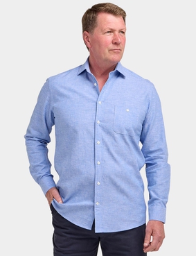 Double Two Linen Blend Shirt Khaki