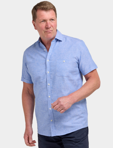 Linen Blend Double Two Shirt