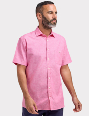 Linen Blend Double Two Shirt Khaki