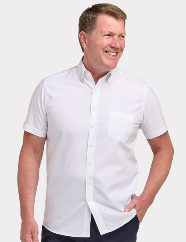 Double Two Short Sleeve Oxford Shirt