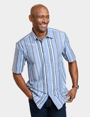 Pegasus Short Sleeve Stripe Shirt BLUE