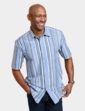 Pegasus Short Sleeve Stripe Shirt Blue